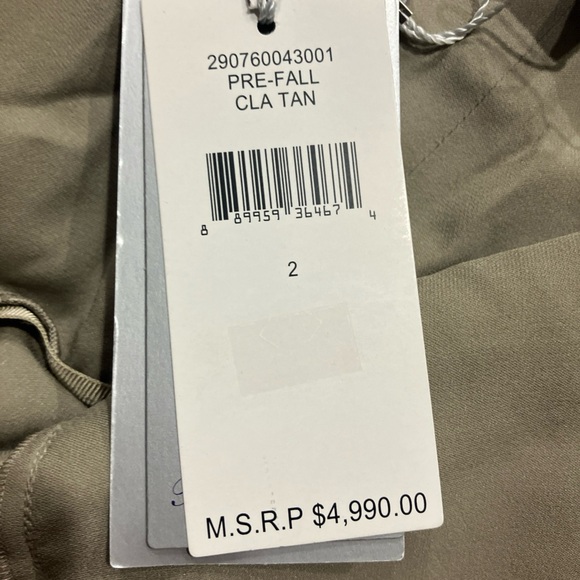 NWT Ralph Lauren Purple Label Plaid Pleated Silk Size 2 - Picture 4 of 9